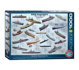 Dėlionė Eurographics, 6000-0133, WWII Warships, 1000 d. kaina ir informacija | Dėlionės (puzzle) | pigu.lt