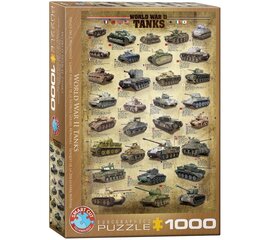 Dėlionė Eurographics, 6000-0388, World War II Tanks, 1000 d. kaina ir informacija | Dėlionės (puzzle) | pigu.lt