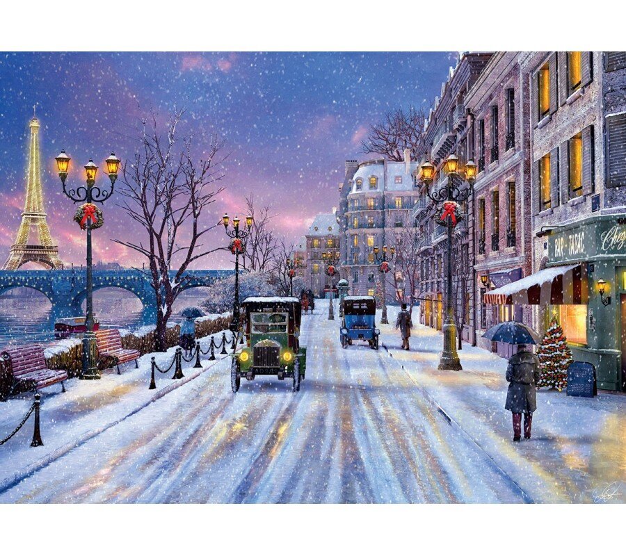 Dėlionė Eurographics, 6000-0785, Christmas Eve in Paris, 1000 d. kaina ir informacija | Dėlionės (puzzle) | pigu.lt