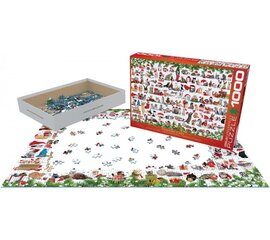 Dėlionė Eurographics, 6000-0940, Holiday Cats, 1000 d. kaina ir informacija | Dėlionės (puzzle) | pigu.lt