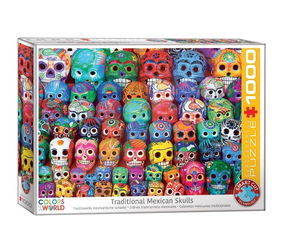 Dėlionė Eurographics, 6000-5316, Traditional Mexican Skulls, 1000 d. kaina ir informacija | Dėlionės (puzzle) | pigu.lt