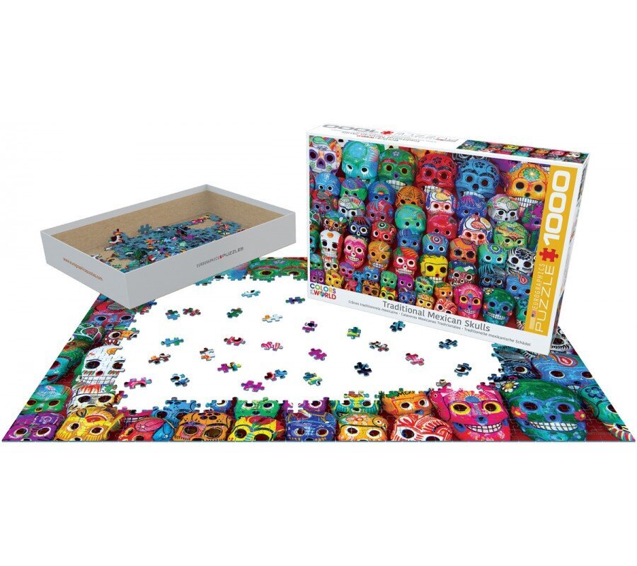 Dėlionė Eurographics, 6000-5316, Traditional Mexican Skulls, 1000 d. kaina ir informacija | Dėlionės (puzzle) | pigu.lt