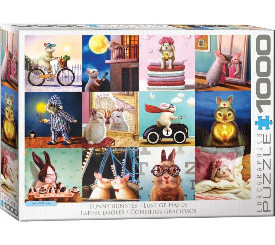 Dėlionė Eurographics, 6000-5693, Funny Bunnies, 1000 d. цена и информация | Dėlionės (puzzle) | pigu.lt