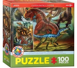 Dėlionė Eurographics, 6100-0359, Carnivorous Dinosaurs, 100 d. kaina ir informacija | Dėlionės (puzzle) | pigu.lt