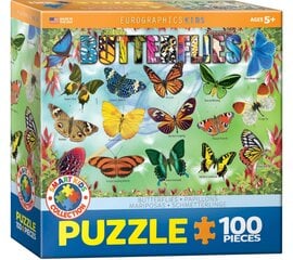 Пазл Eurographics, 6100-5485, Garden Butterflies, 100 шт. цена и информация | Пазлы | pigu.lt