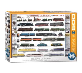 Dėlionė Eurographics, 6500-0251, History of Trains, 500 d. kaina ir informacija | Dėlionės (puzzle) | pigu.lt