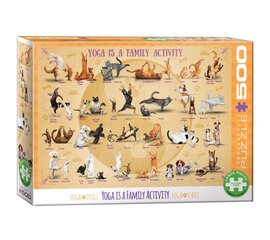 Dėlionė Eurographics, 6500-5354, Yoga is a Family Activity, 500 d. kaina ir informacija | Dėlionės (puzzle) | pigu.lt