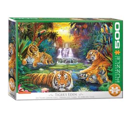 Dėlionė Eurographics, 6500-5457, Tiger’s Eden, 500 d. kaina ir informacija | Dėlionės (puzzle) | pigu.lt
