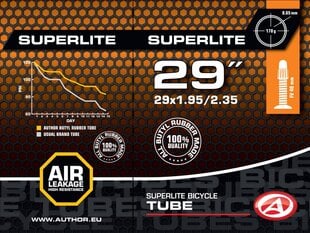 Dviračio kamera Author MTB-29 Superlite FV40 29x1.95/2.35 (juoda) цена и информация | Покрышки, шины для велосипеда | pigu.lt
