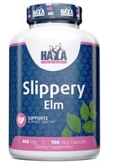 Maisto papildas Haya Labs Slippery Elm raudonosios guobos žievės ekstraktas 100 vnt. kaina ir informacija | Vitaminai, maisto papildai, preparatai gerai savijautai | pigu.lt