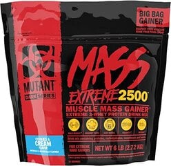 PVL Mutant Mutant Mass Xxxtreme 2500, 2.72 kg, sausainių skonio kaina ir informacija | Papildai ir preparatai masei auginti | pigu.lt