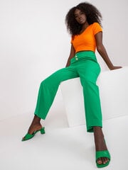 Женские брюки из ткани зеленого цвета цена и информация | Женские брюки | pigu.lt