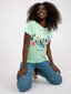 Marškinėliai moterims Variant 245557, žalios spalvos цена и информация | Marškinėliai moterims | pigu.lt