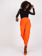 Женские брюки из ткани оранжевого цвета цена и информация | Женские брюки | pigu.lt