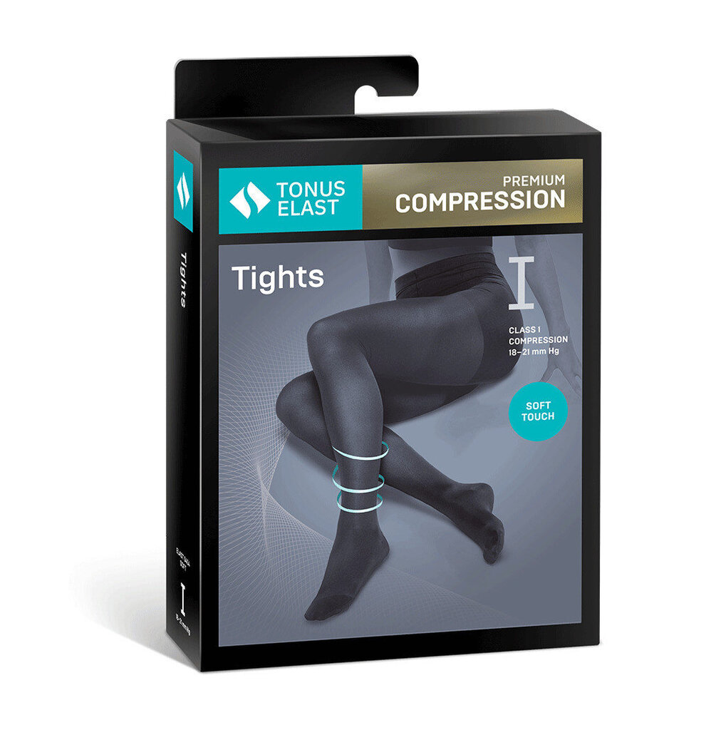 Kompresinės pėdkelnės moterims Tonus Elast Elast 0404 Lux, juodos kaina ir informacija | Pėdkelnės | pigu.lt
