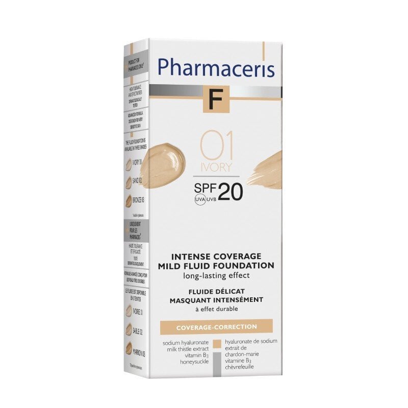 Skystas makiažo pagrindas Pharmaceris F Nr.01 Ivory, 30 ml цена и информация | Makiažo pagrindai, pudros | pigu.lt