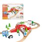 Woomax medinis geležinkelis, 50 vnt., 3+ kaina ir informacija | Žaislai berniukams | pigu.lt
