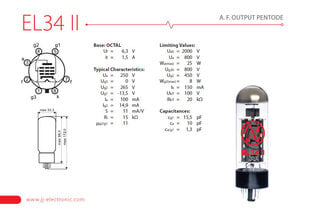 Радиолампа JJ Electronic EL34 II цена и информация | Принадлежности для музыкальных инструментов | pigu.lt