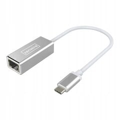 ADAPTER Karta Sieciowa TYPU USB-C 3.1 Ethernet RJ45 Gigabit 1000 Mbps LAN цена и информация | Адаптеры, USB-разветвители | pigu.lt