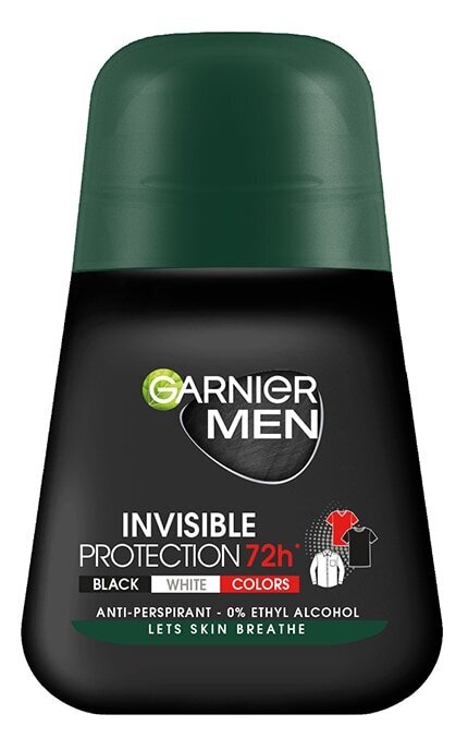 Rutulinis dezodorantas Garnier Invisible Protection 72H vyrams, 50 ml kaina ir informacija | Dezodorantai | pigu.lt