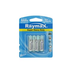 Raymax baterijos AAA, 4 vnt. kaina ir informacija | Elementai | pigu.lt