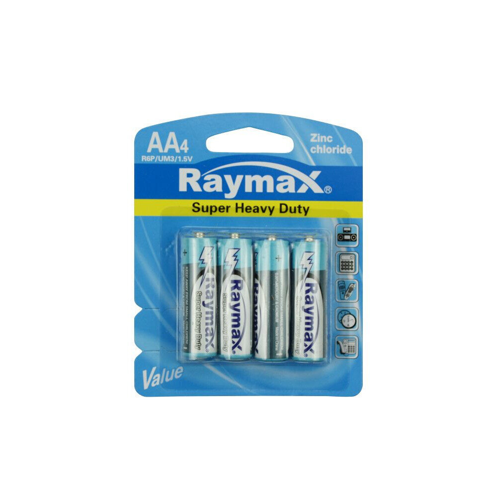 Raymax baterijos AA, 4 vnt. kaina ir informacija | Elementai | pigu.lt
