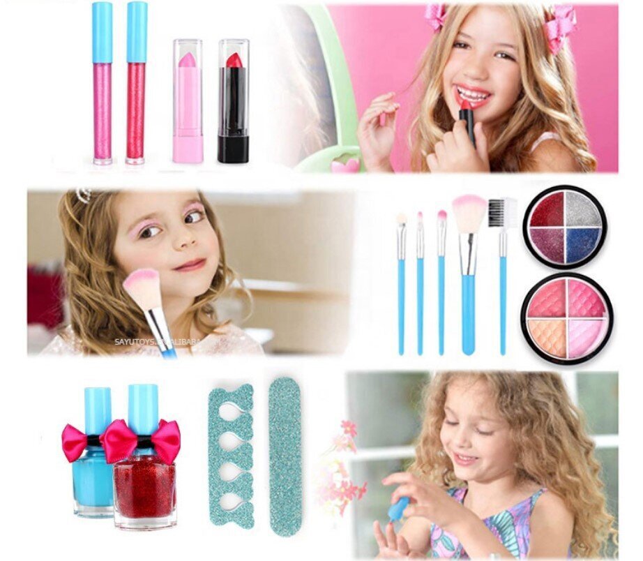 Vaikiškas kosmetikos rinkinys su lagaminėliu MalPlay kaina ir informacija | Žaislai mergaitėms | pigu.lt