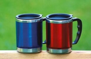 Termo puodelis BasicNature Stainless Steel Beaker MUG, 0.42L, raudonas цена и информация | Котелки, туристическая посуда и приборы | pigu.lt