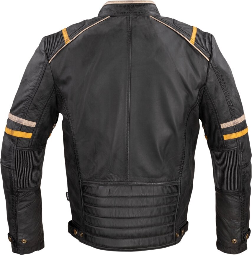 Vyriška odinė motociklininko striukė W-TEC Traction - Black XL kaina ir informacija | Moto striukės | pigu.lt