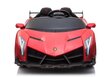 Dvivietis vaikiškas elektromobilis Lamborghini Veneno, raudonas kaina ir informacija | Elektromobiliai vaikams | pigu.lt