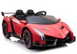 Dvivietis vaikiškas elektromobilis Lamborghini Veneno, raudonas цена и информация | Elektromobiliai vaikams | pigu.lt