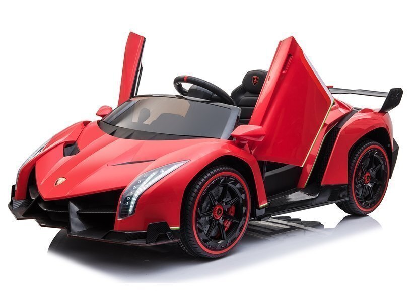 Dvivietis vaikiškas elektromobilis Lamborghini Veneno, raudonas цена и информация | Elektromobiliai vaikams | pigu.lt