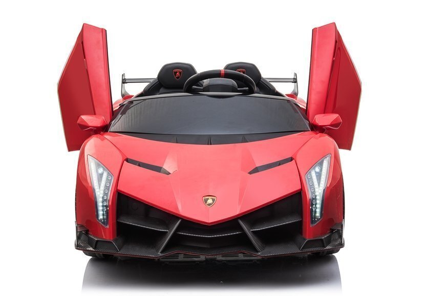 Dvivietis vaikiškas elektromobilis Lamborghini Veneno, raudonas kaina ir informacija | Elektromobiliai vaikams | pigu.lt