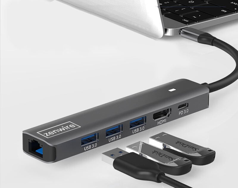 Vivanco USB-C® Adaptateur [1x USB-C® mâle - 7x HDMI femelle, Slot