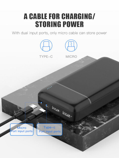 Platinet PMPB20W706 20000mAh kaina ir informacija | Atsarginiai maitinimo šaltiniai (power bank) | pigu.lt