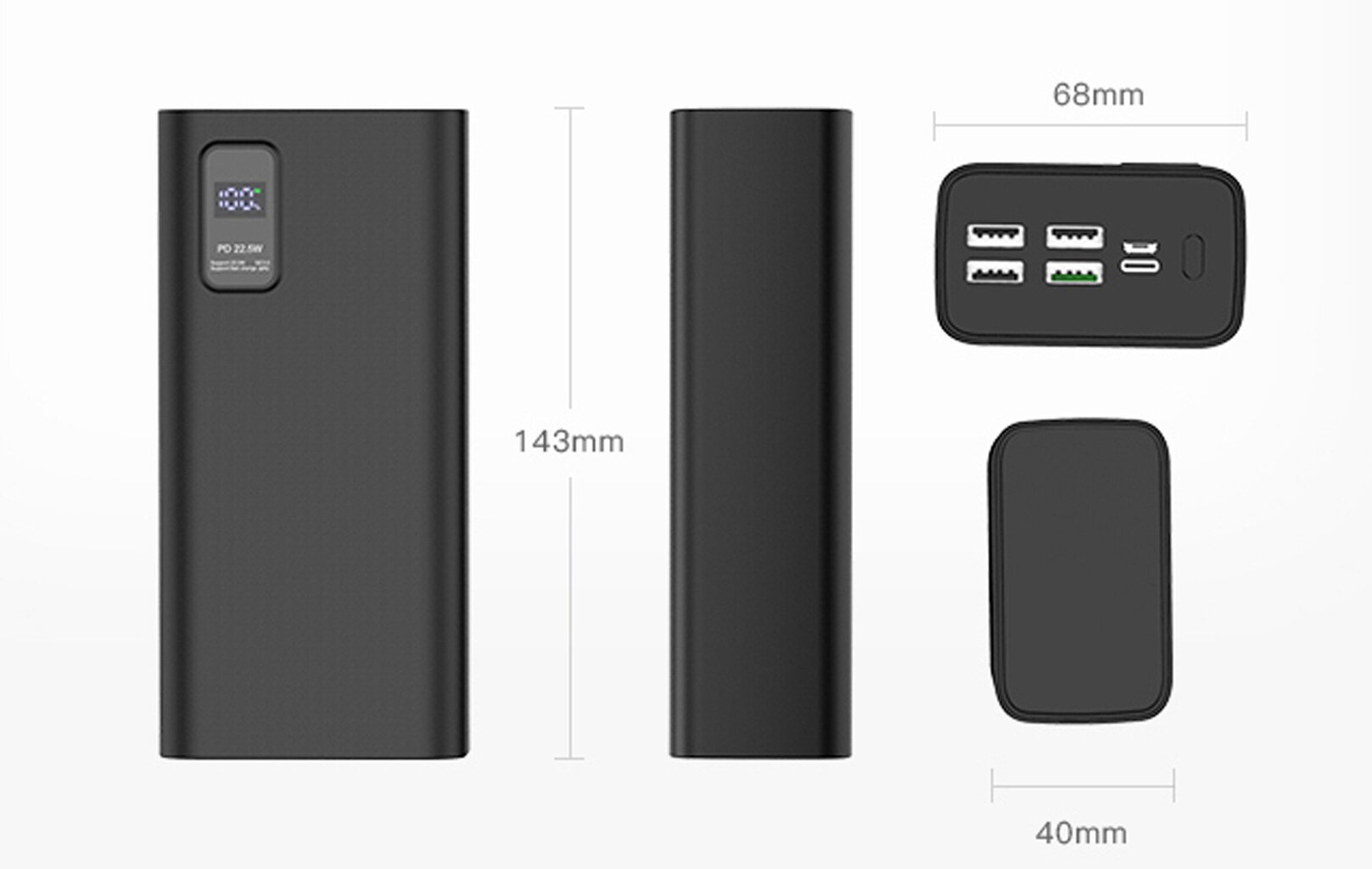 Platinet PD QC 30000mAh kaina ir informacija | Atsarginiai maitinimo šaltiniai (power bank) | pigu.lt