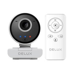 Smart Webcam with Tracking and Built-in Microphone Delux DC07 (White) 2MP 1920x1080p цена и информация | Компьютерные (Веб) камеры | pigu.lt