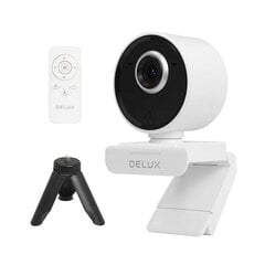 Smart Webcam with Tracking and Built-in Microphone Delux DC07 (White) 2MP 1920x1080p цена и информация | Компьютерные (Веб) камеры | pigu.lt