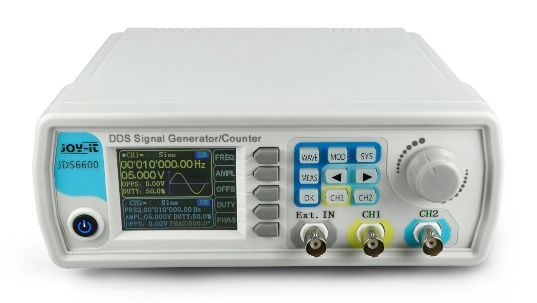 Funkcinis generatorius DDS JDS6600 60MHz, 2 kanalai kaina ir informacija | Mechaniniai įrankiai | pigu.lt