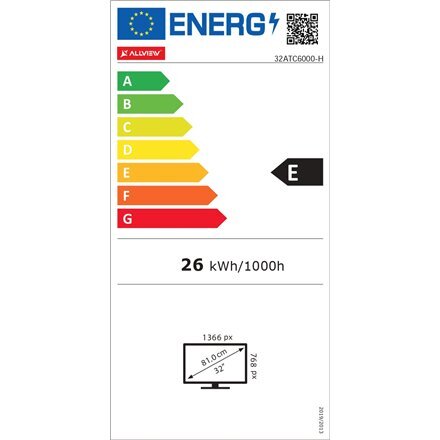 Allview 32ATC6000-H цена и информация | Televizoriai | pigu.lt