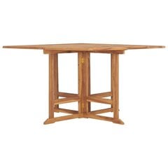 Sulankstomas sodo valgomojo stalas, 110x110x75 cm, rudas kaina ir informacija | Lauko stalai, staliukai | pigu.lt