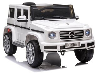 Elektromobilis vaikams Mercedes G500, baltas kaina ir informacija | Elektromobiliai vaikams | pigu.lt