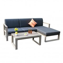 Комплект садовой мебели POSTA угловой диван и стол, коричневый цена и информация | Комплекты уличной мебели | pigu.lt