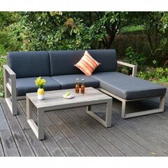 Комплект садовой мебели POSTA угловой диван и стол, коричневый цена и информация | Комплекты уличной мебели | pigu.lt