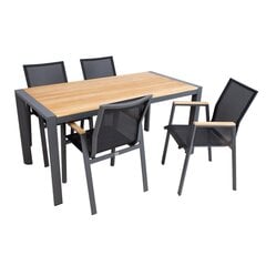 Комплект TAMPERE стол, 4 стула цена и информация | Комплекты уличной мебели | pigu.lt