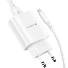 Зарядное устройство Borofone BN1 Innovative - USB - 2,1А, белое цена и информация | Зарядные устройства для телефонов | pigu.lt