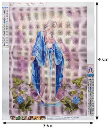 Malatec mozaikinis deimantų siuvinėjimas 5D - Šv. Marija цена и информация | Deimantinės mozaikos | pigu.lt