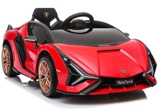 Elektromobilis vaikams Lamborghini Sian, raudonas kaina ir informacija | Elektromobiliai vaikams | pigu.lt