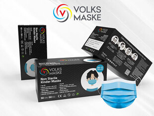 Маски медицинские детские одноразовые (150 шт.) Volks Maske цена и информация | Первая помощь | pigu.lt