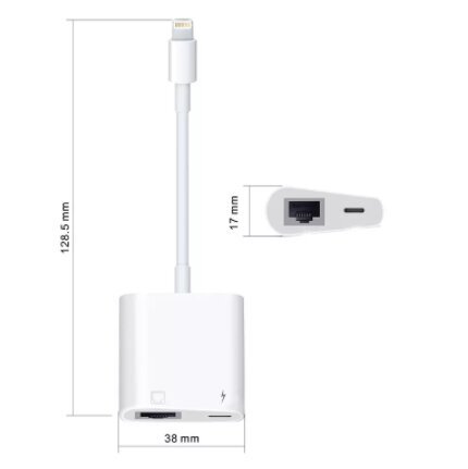 Adapteris Lightning Ethernet Rj45 LAN iPhone iPad Zenwire цена и информация | Adapteriai, USB šakotuvai | pigu.lt